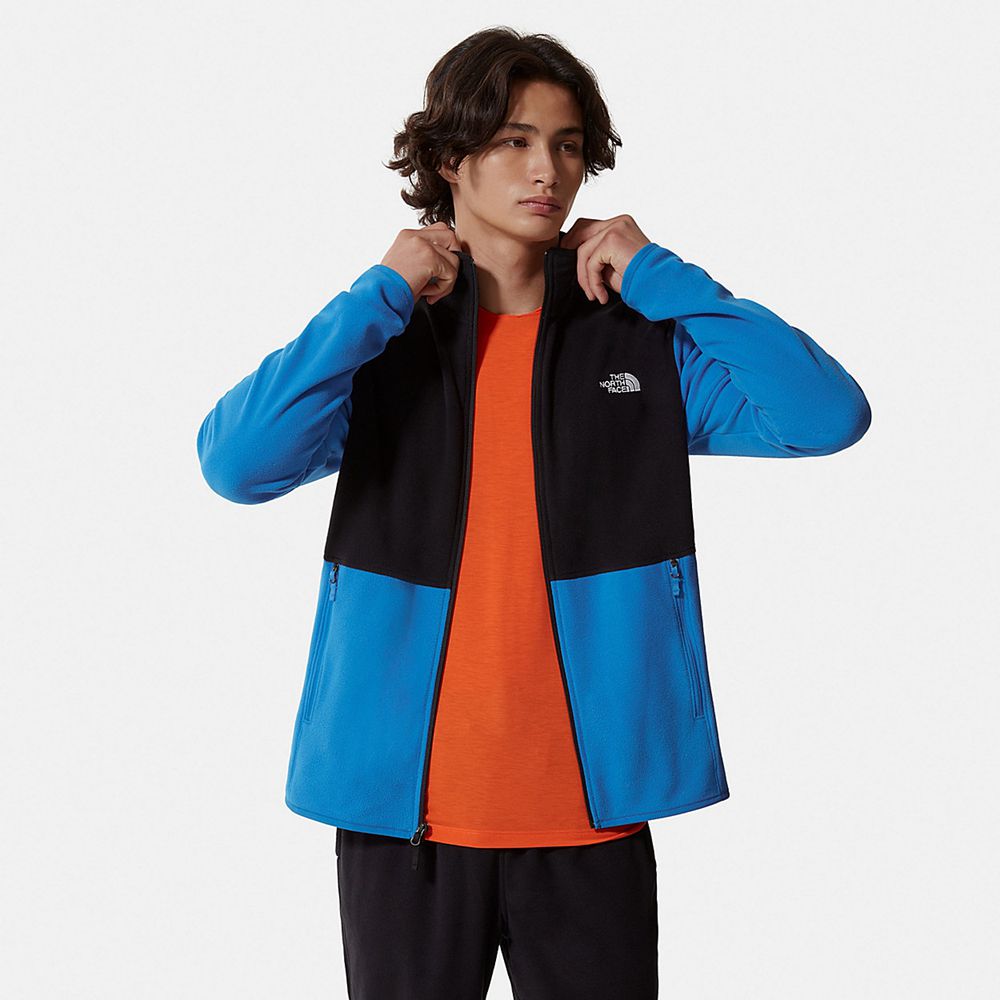 The North Face Fleece Jacket Mens Australia - The North Face Tka Glacier Blue / Black Hiking (CHJ-12